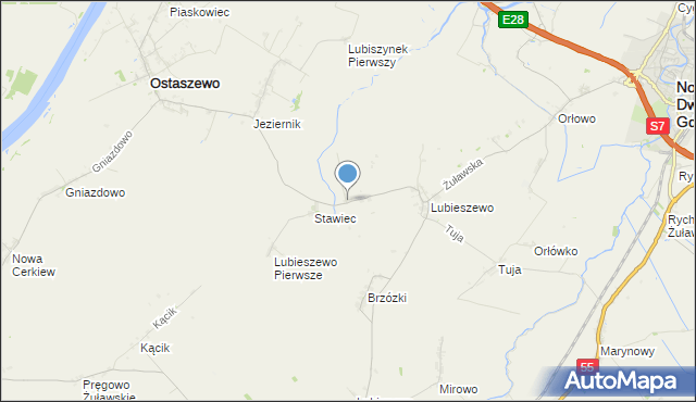 mapa Lubiszynek Drugi, Lubiszynek Drugi na mapie Targeo